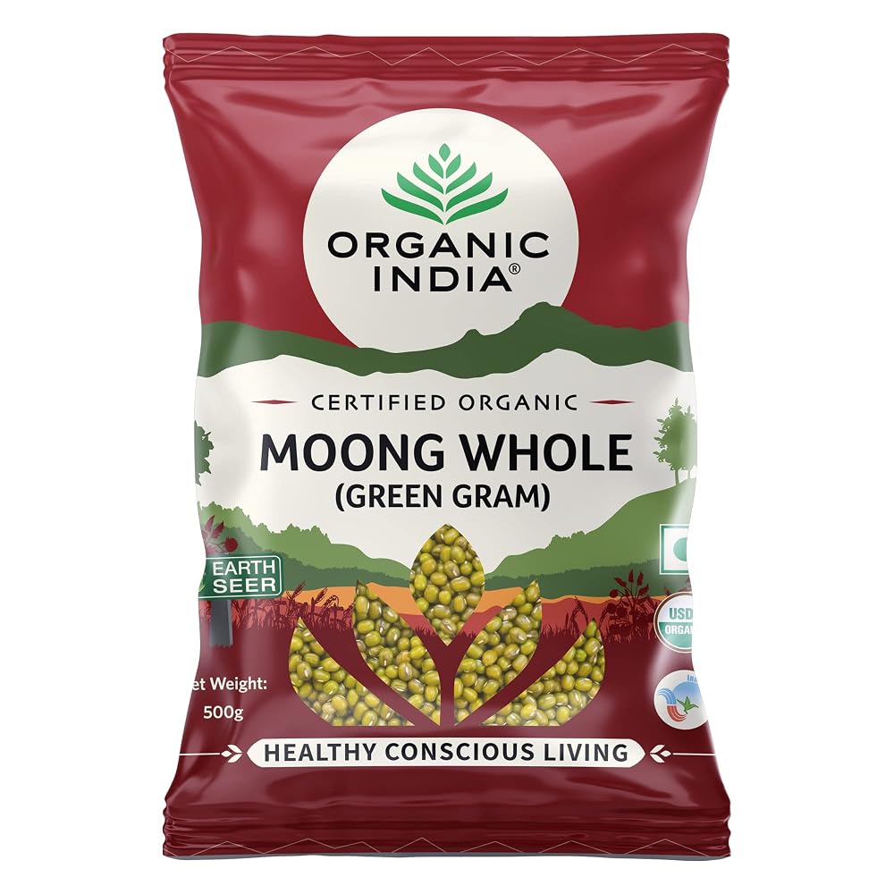 ORGANIC INDIA Moong Whole Green Gram Dietary Fiber - 500g