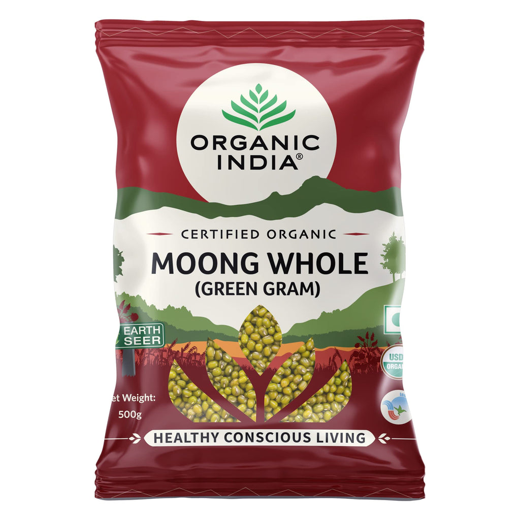 ORGANIC INDIA Moong Whole Green Gram Dietary Fiber - 500g