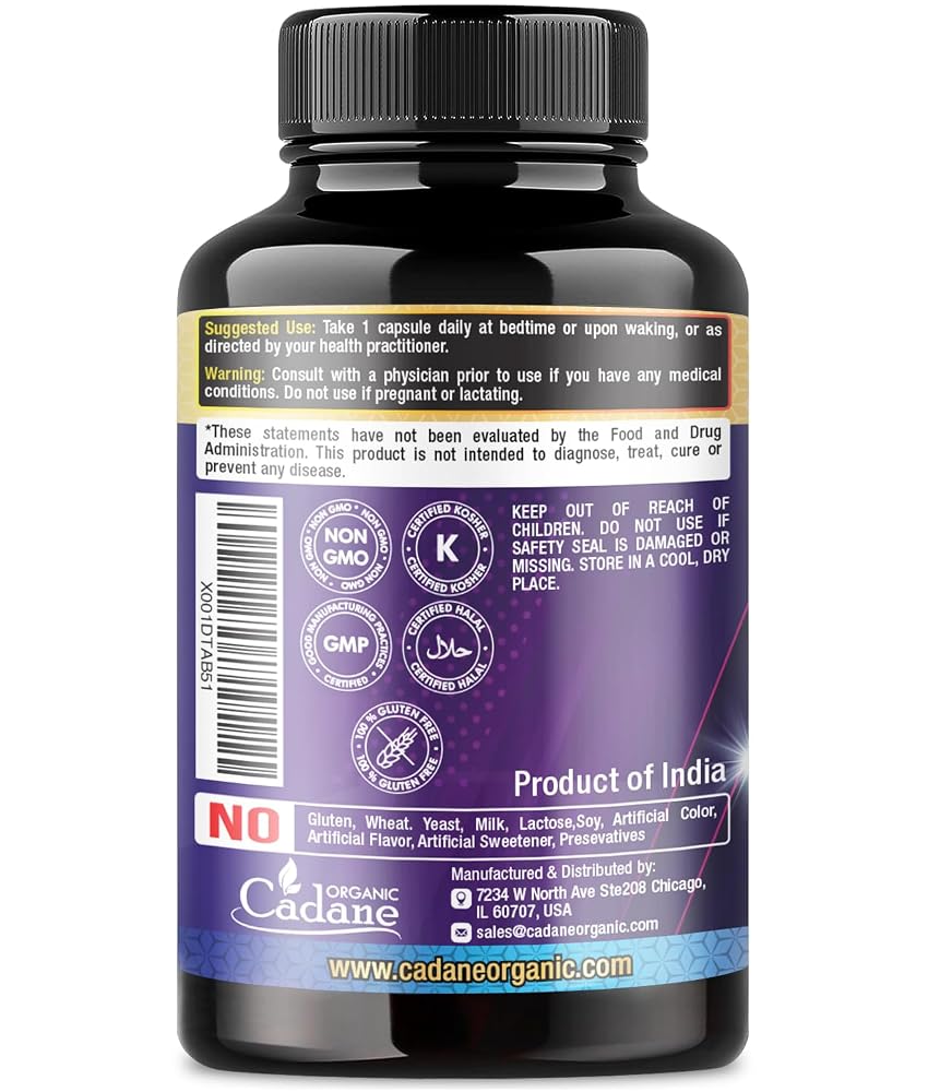 Organic Cadane Berberine Supplement with Ceylon Cinnamon - 90 Capsules - image 3