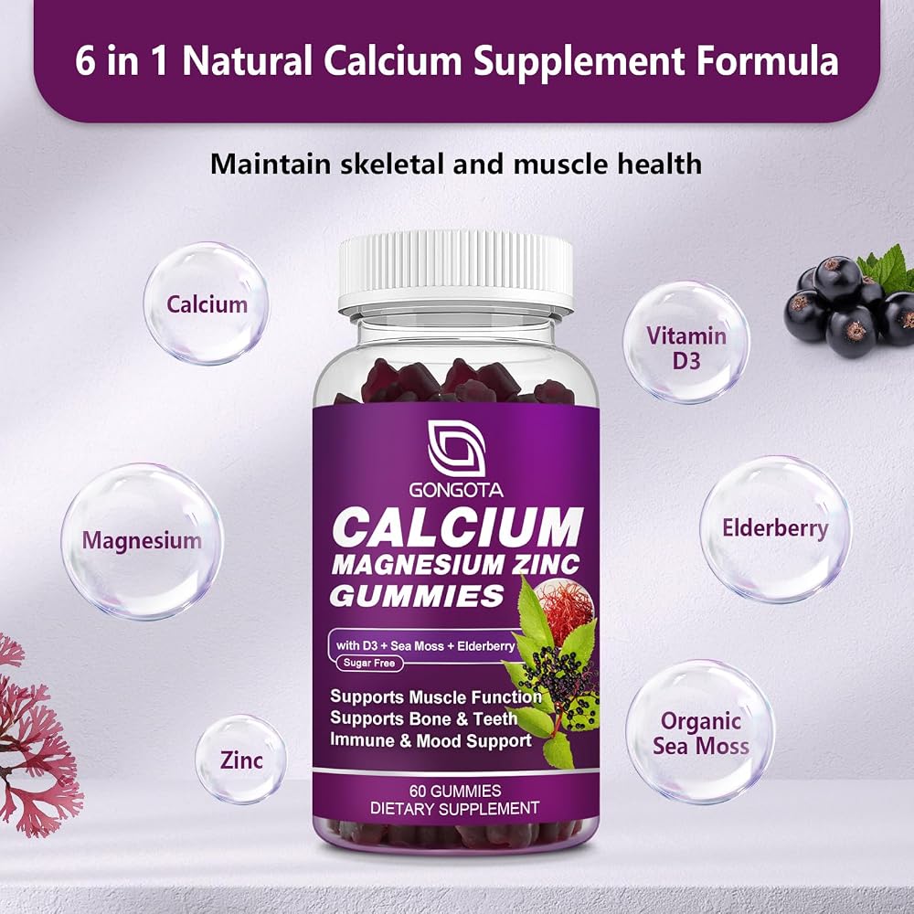 GONGOTA Calcium Magnesium Zinc Gummies -Mix