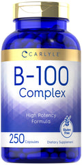 Carlyle B-100 Complex Vitamin B - 250 Vegetarian Capsules