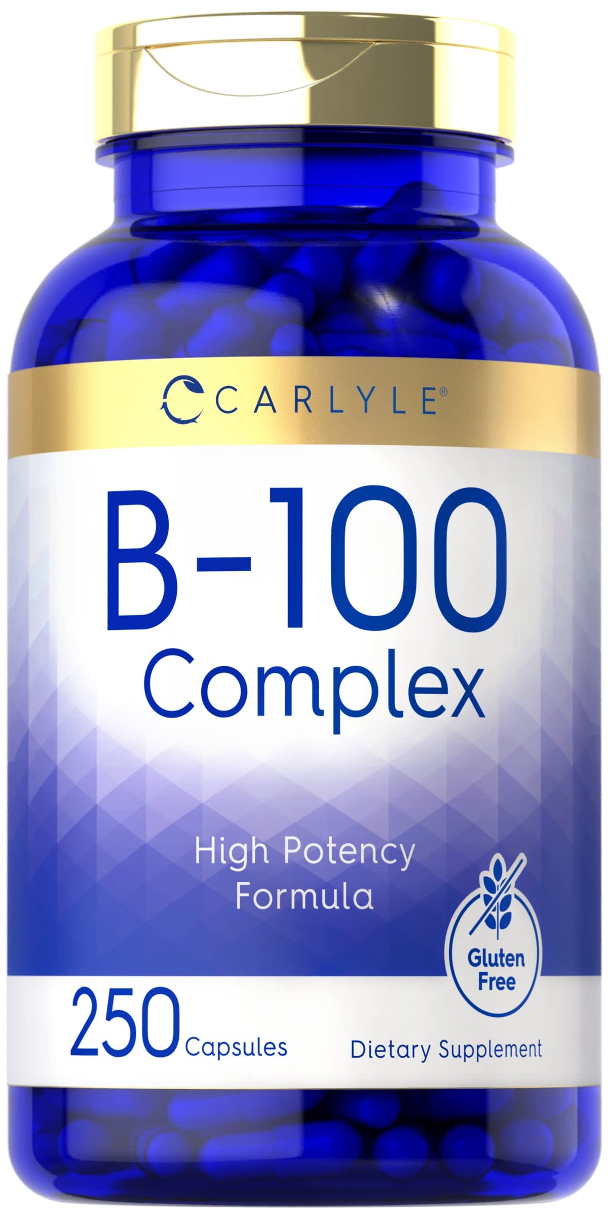 Carlyle B-100 Complex Vitamin B - 250 Vegetarian Capsules