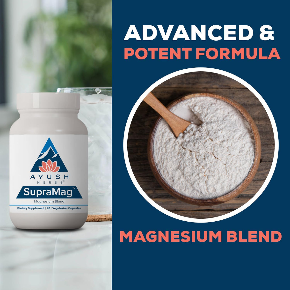 Ayush Herbs SupraMag Magnesium Blend Energy Support - 90 Capsules - image 4