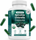 Teaveli Organic Spirulina and Chlorella Capsules - 90 Count