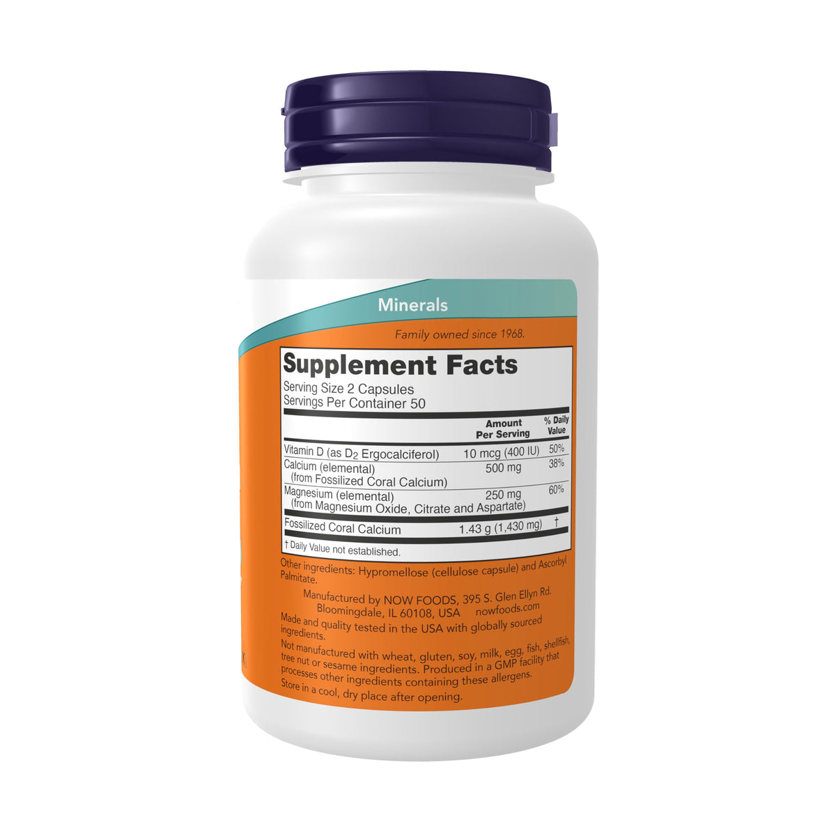NOW Coral Calcium Plus Bone Health - 100 Vegetarian Capsules - image 2