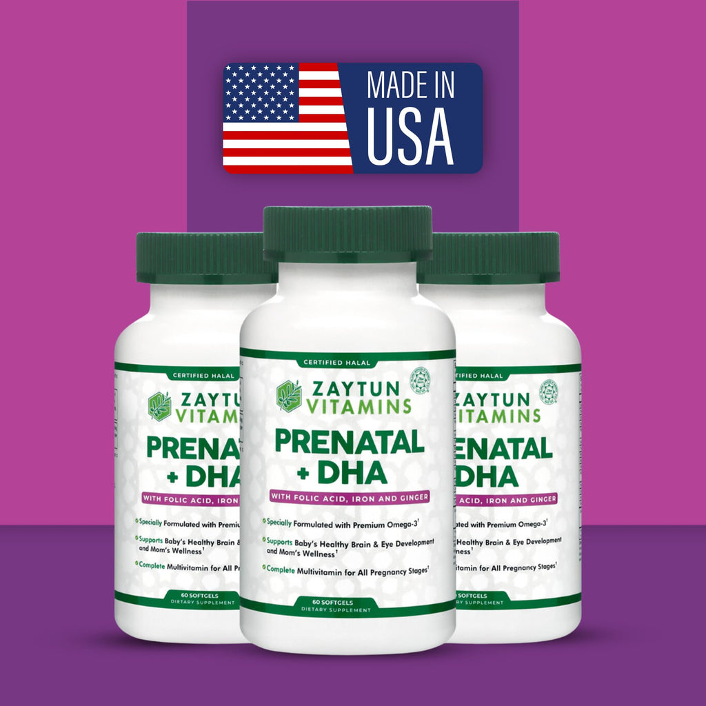 Zaytun Vitamins Halal Prenatal Vitamins + DHA - 60 Softgels - image 8