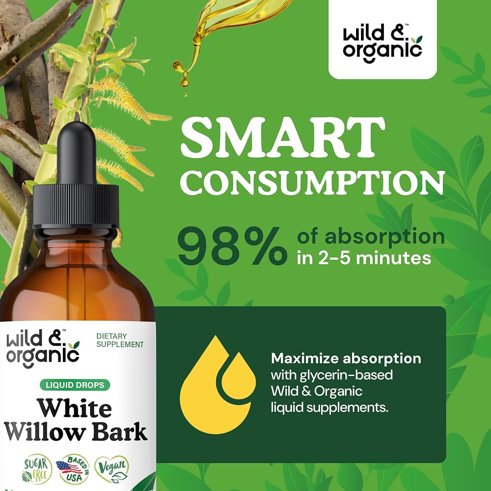 Wild & Organic White Willow Bark Tincture Leg Support - 4 oz - image 4