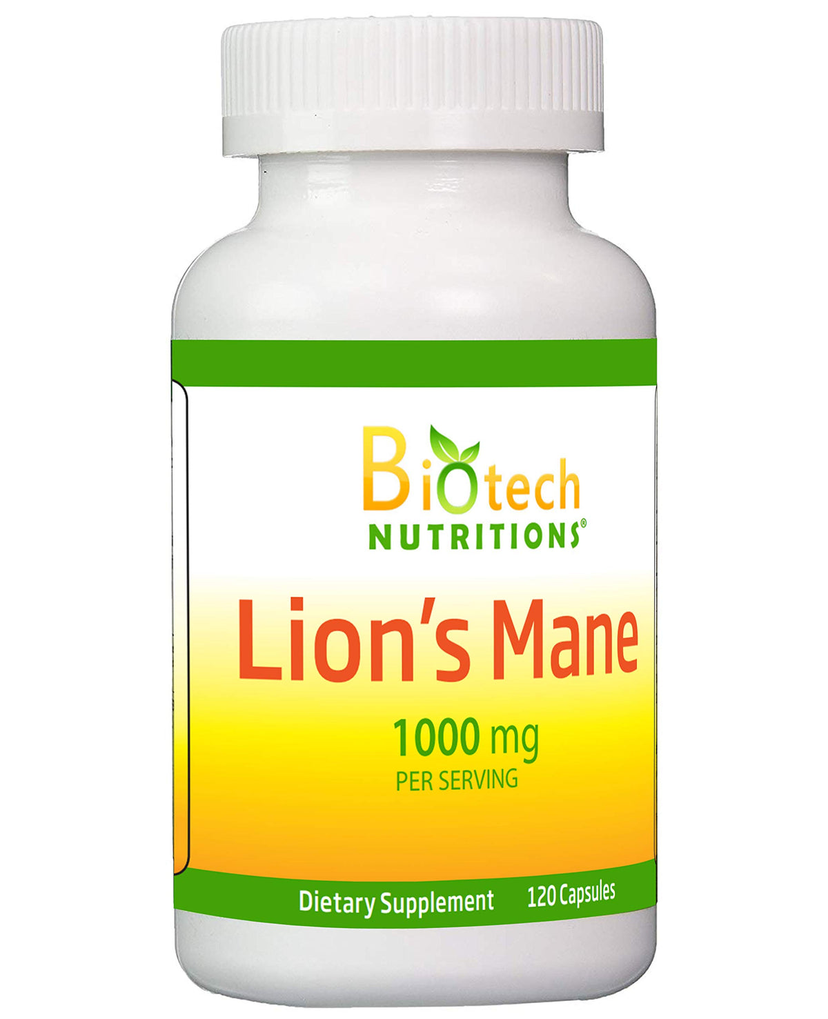 Biotech Nutritions Lion's Mane Mushroom 1000 mg - 120 Vegetarian Capsules