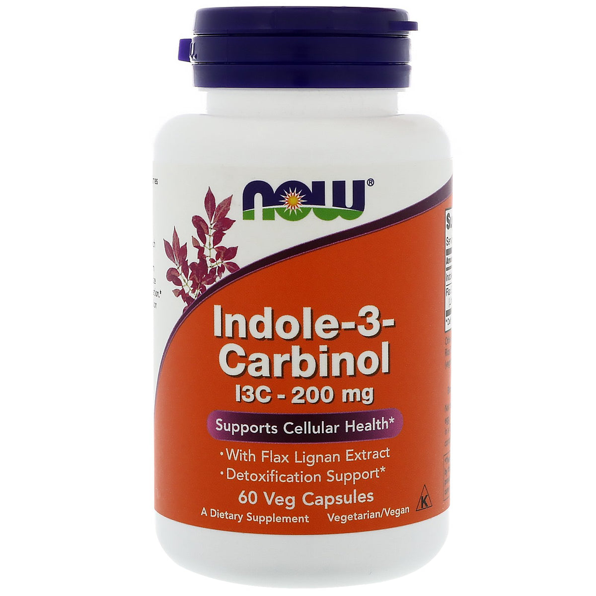 NOW Foods Indole-3-Carbinol (I3C) 200 mg - 60 Vegetarian Capsules