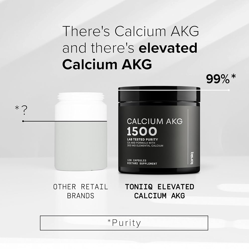 Toniiq Calcium Alpha-Ketoglutarate 1500mg - 120 Capsules - image 3