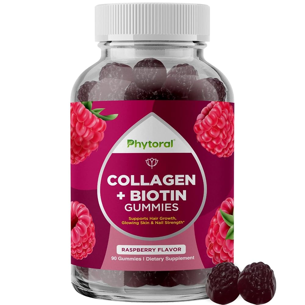 Phytoral Hydrolyzed Collagen Peptides with Biotin Gummies - 90 Count