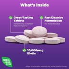 Natrol Melatonin 10mg & Biotin 10000mcg Fast Dissolve Bundle - image 7