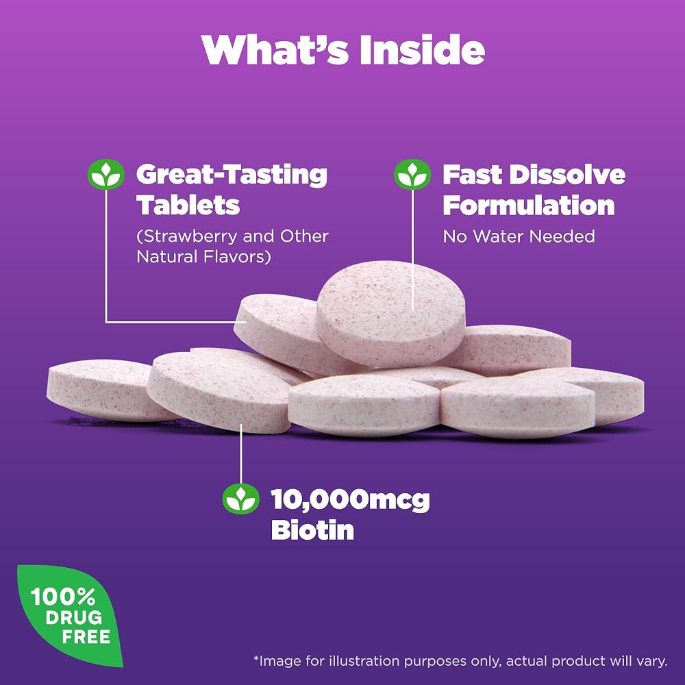 Natrol Melatonin 10mg & Biotin 10000mcg Fast Dissolve Bundle - image 7