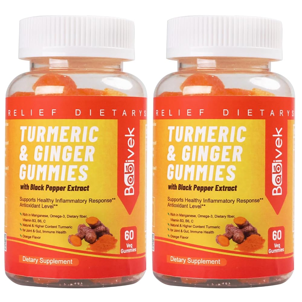Babivek Turmeric Curcumin Gummies 500mg Joint Support - 120 Gummies