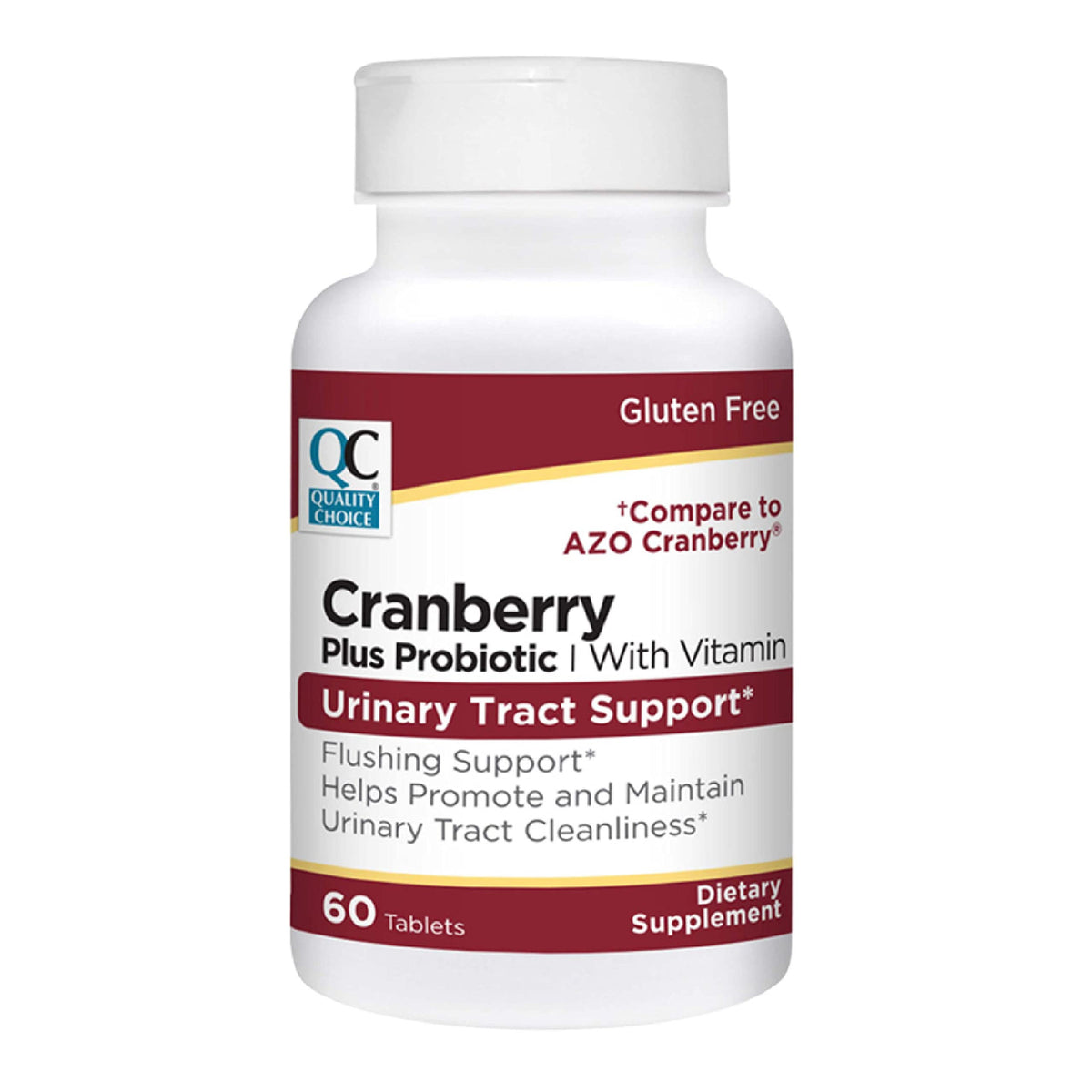 Quality Choice Cranberry + Probiotic Urinary Tract Support - 60 Tablets