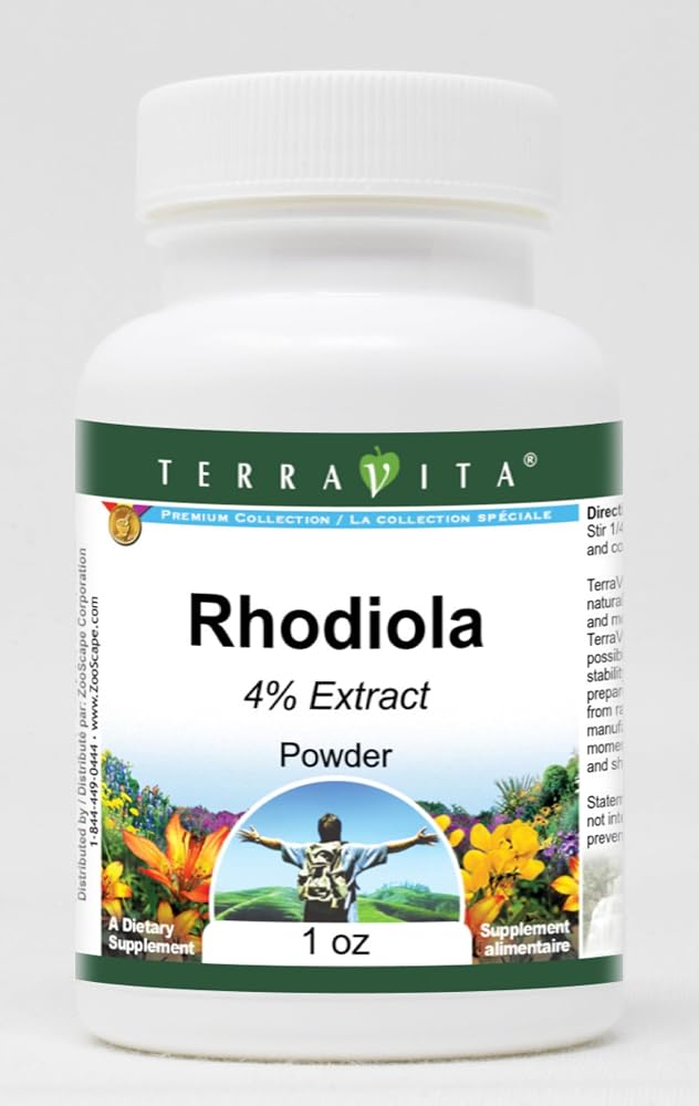 Terravita Rhodiola 4% Extract Powder - 3 oz (Pack of 3)