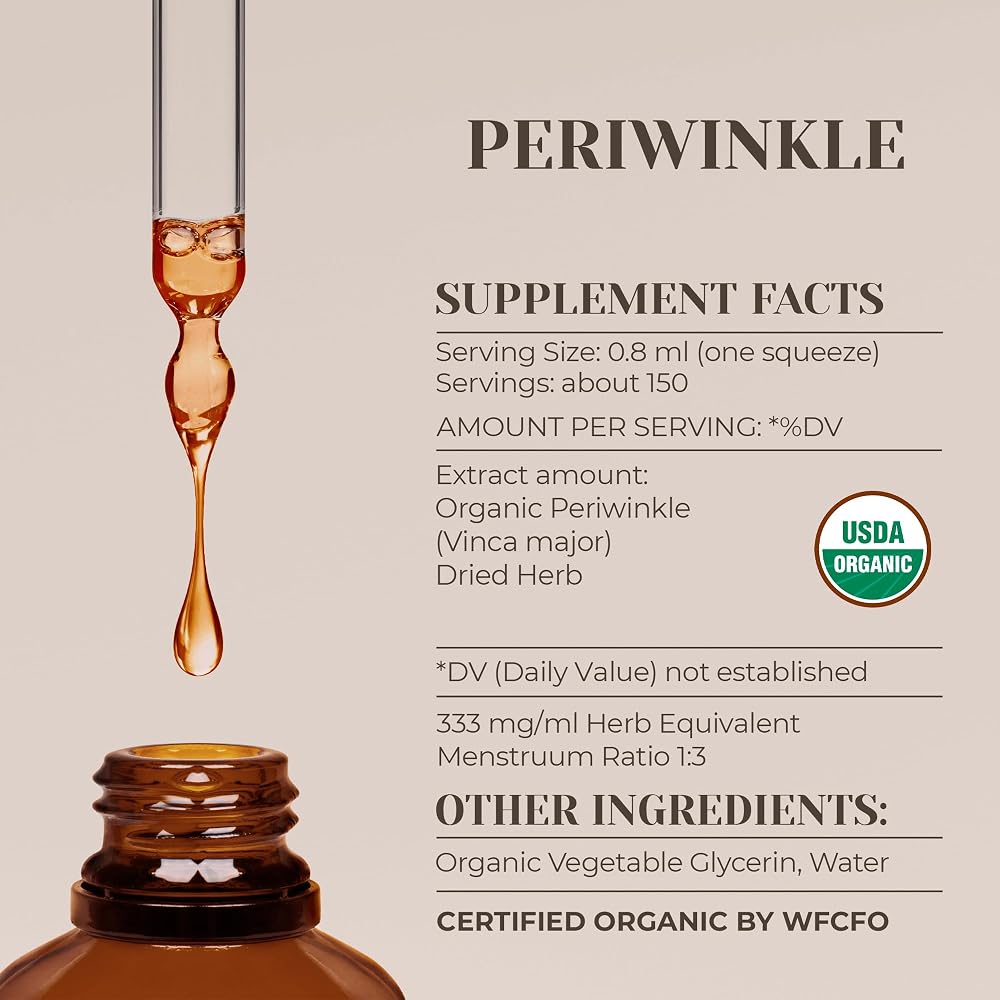 Garden Organics Periwinkle USDA Organic Alcohol-Free Extract