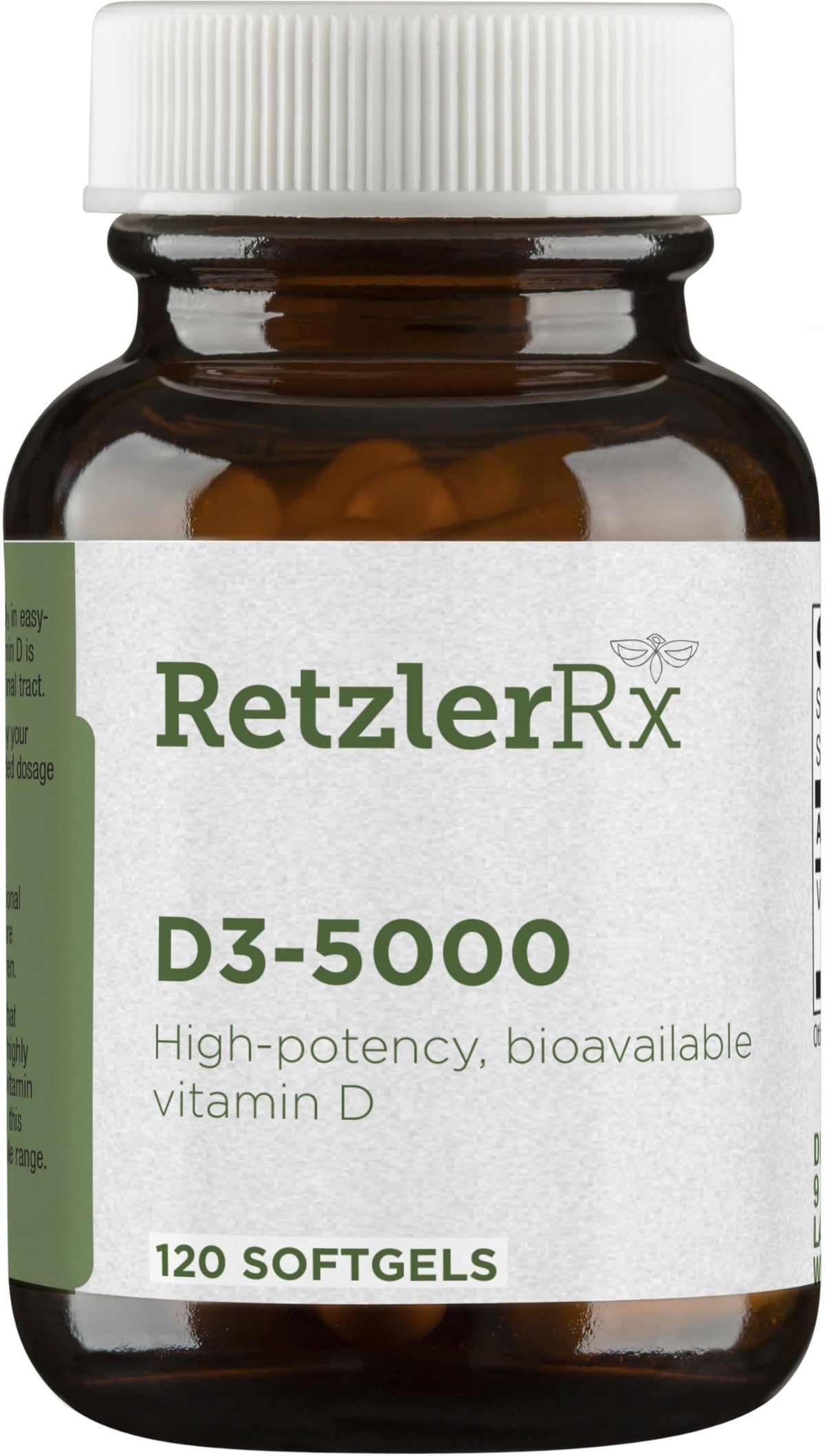 HormoneSynergy D3-5000 Vitamin D3 Softgels - 120 Softgels