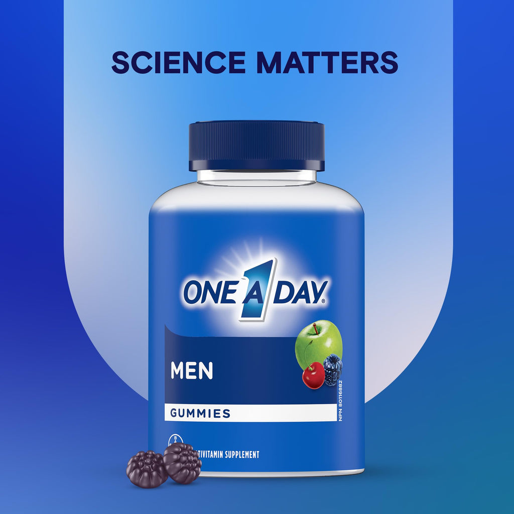 One A Day Men's Multivitamin Gummies - Daily Gummy Vitamins For Men With Vitamin A, C, D, Zinc For Immune And Bone Health, Biotin For Energy Metabolism, Vitamin E, Selenium Antioxidants, 130 Gummies