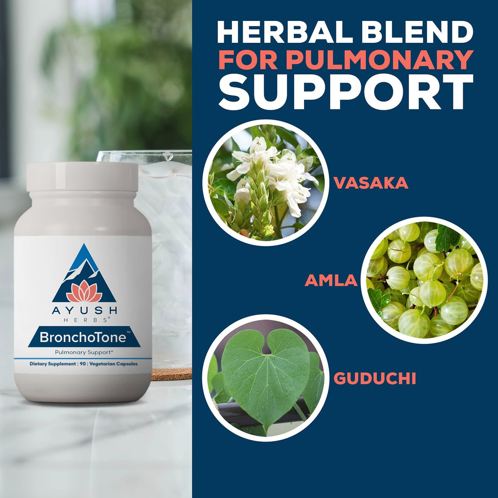 Ayush Herbs Bronchotone Bronchial Support - 90 Capsules - image 4