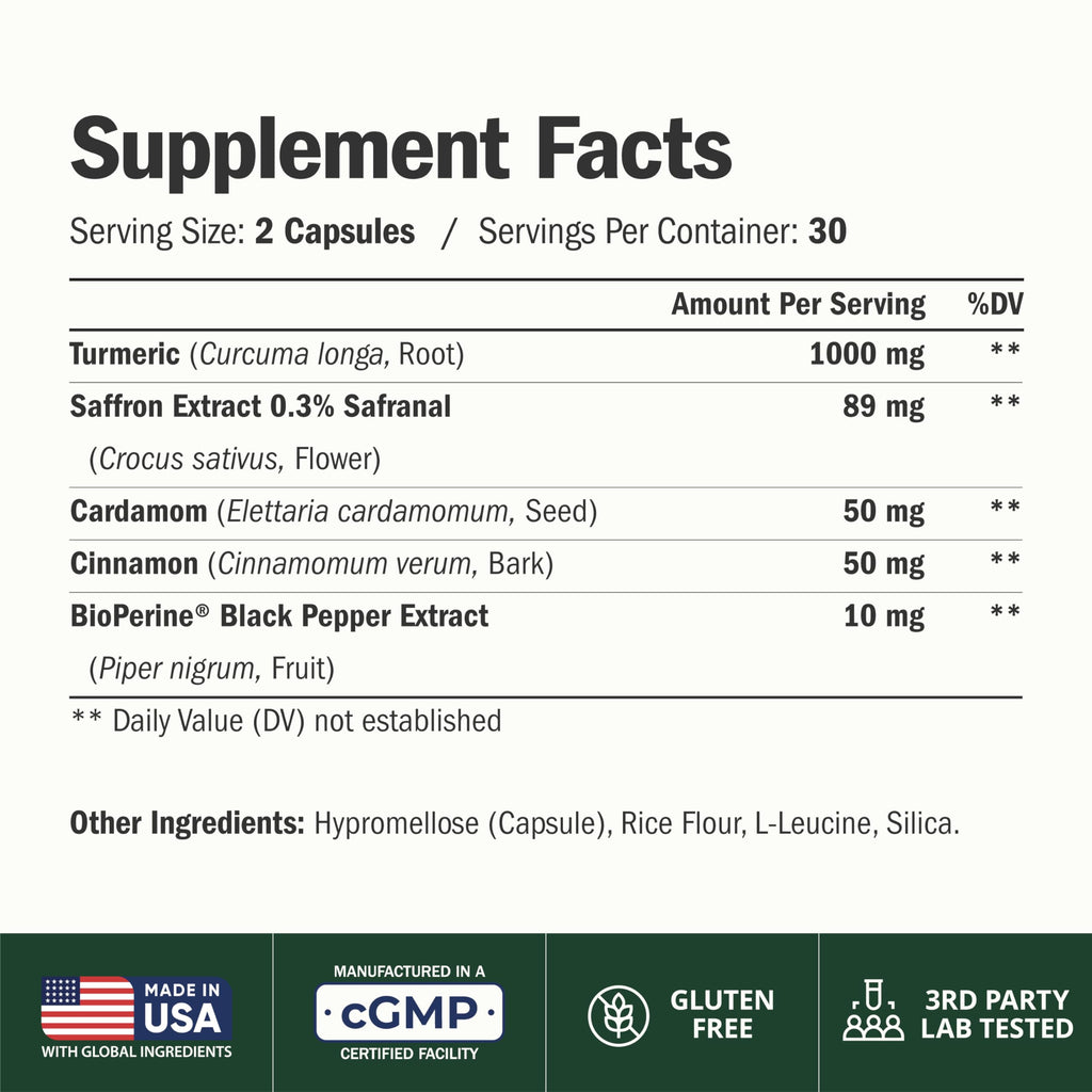 Vimerson Health Saffron Turmeric Curcumin Herbal Supplement - 60 Capsules - image 2