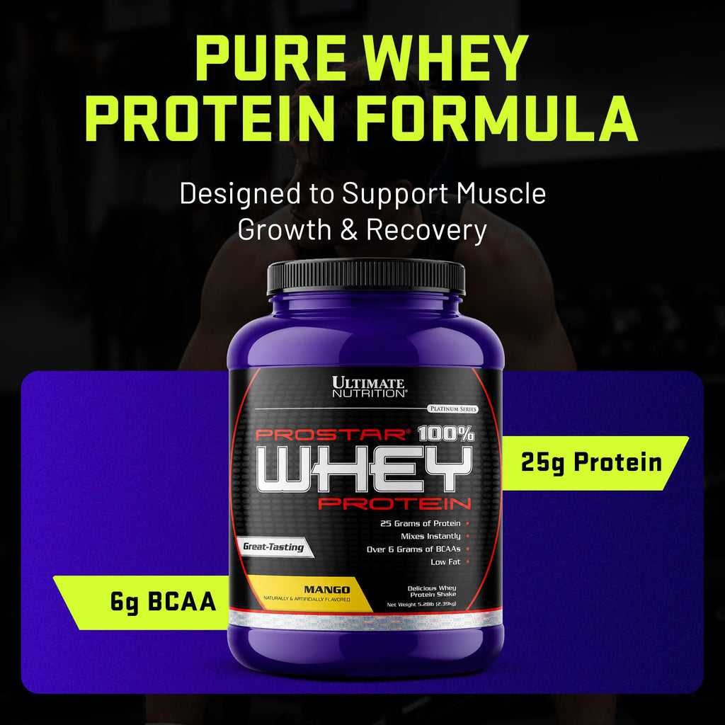 Ultimate Nutrition Prostar Whey Protein Isolate Powder for Muscle Gain