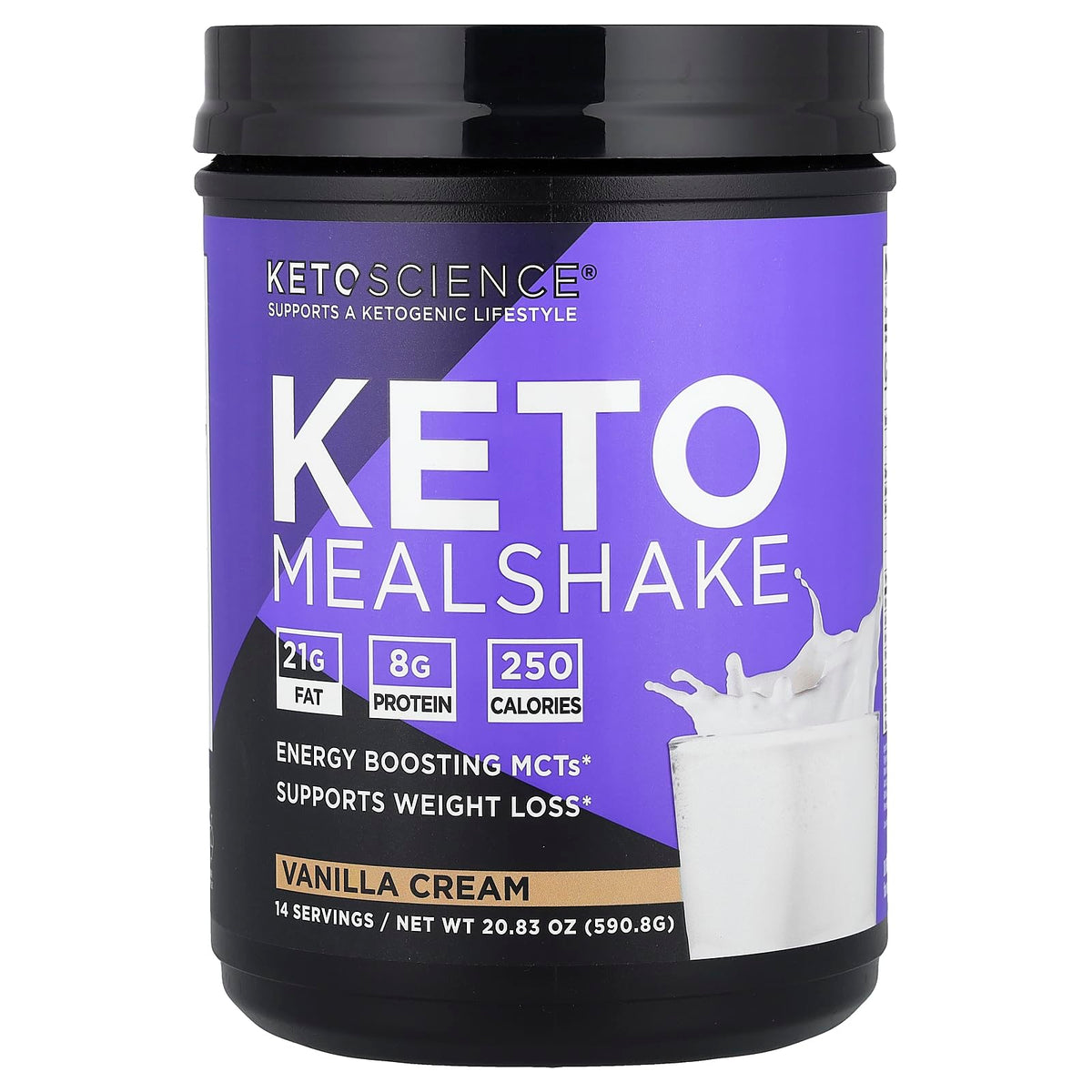 Keto Science Ketogenic Meal Shake Vanilla - Pack of 2