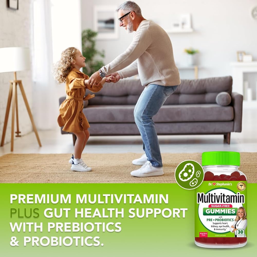 Dr. Stephanie's Multivitamin Gummies Sugar-Free with Prebiotics - 30 Count - image 3