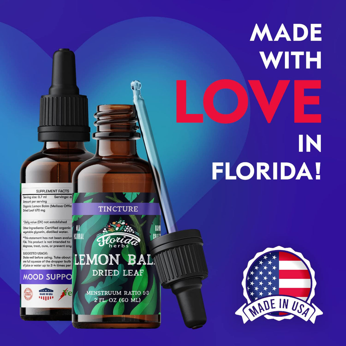 FLORIDA HERBS Lemon Balm Tincture Alcohol Free - 2 fl oz - image 5