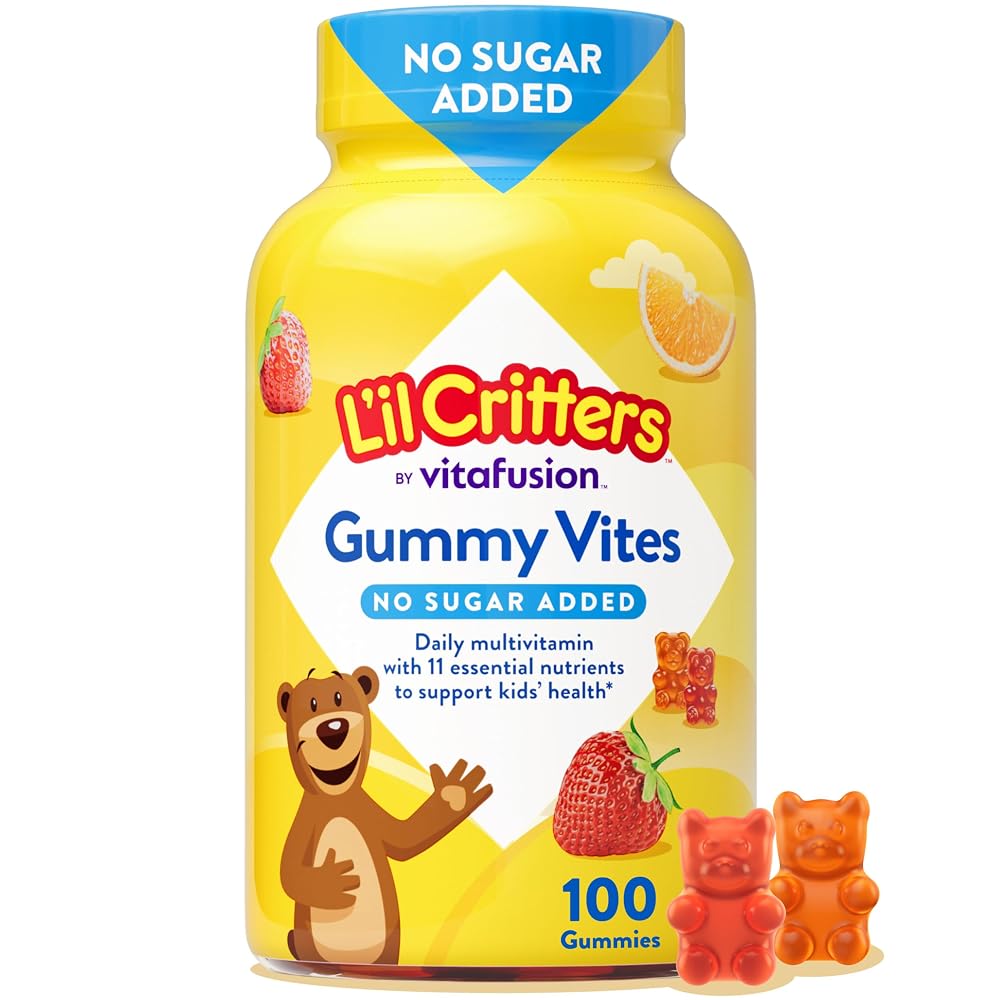 Lil Critters Kids Multivitamin Plus Fiber Gummies No Sugar Added - 100 Count