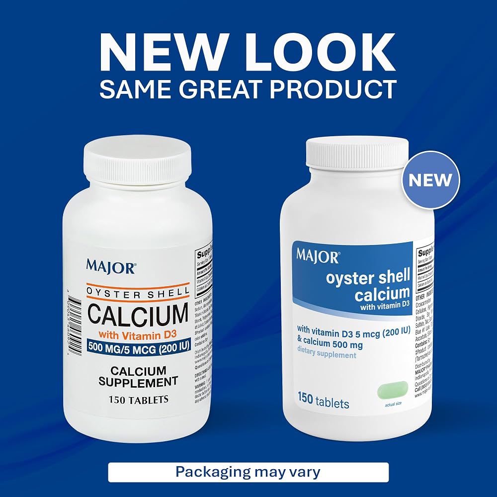 MAJOR Oyster Shell Calcium 500mg with Vitamin D3 - 150 Tablets - image 3