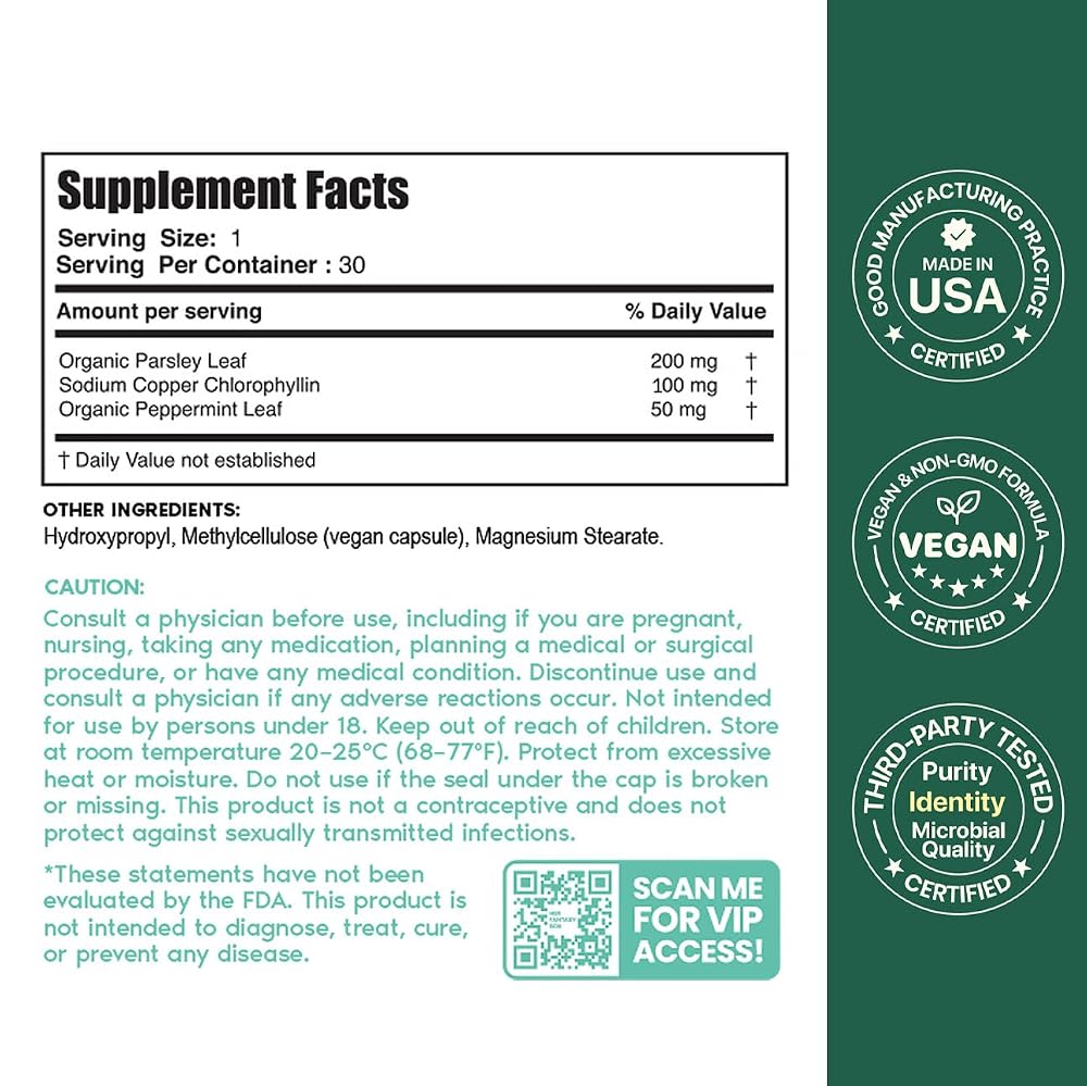 Her Fantasy Box Body Magic Chlorophyll Capsules - 30 Vegan Capsules