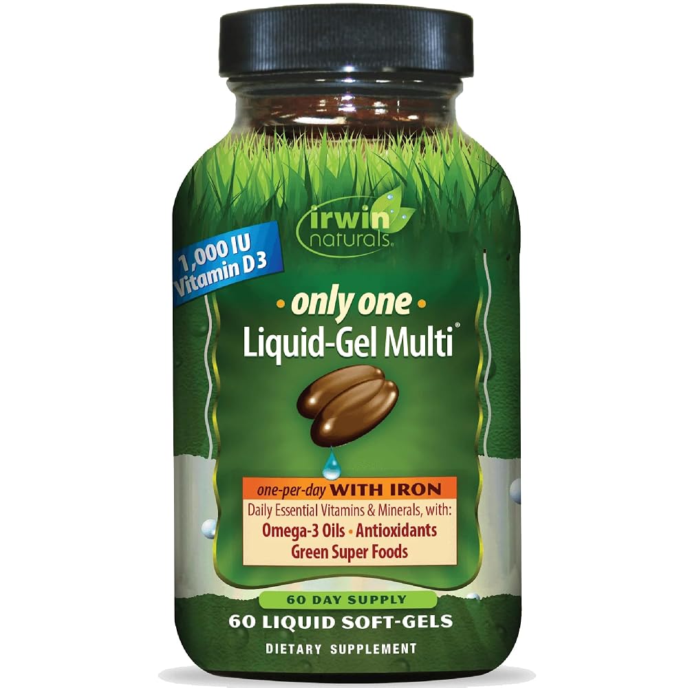 Irwin Naturals Only One Daily Multivitamin with Iron - 60 Softgels