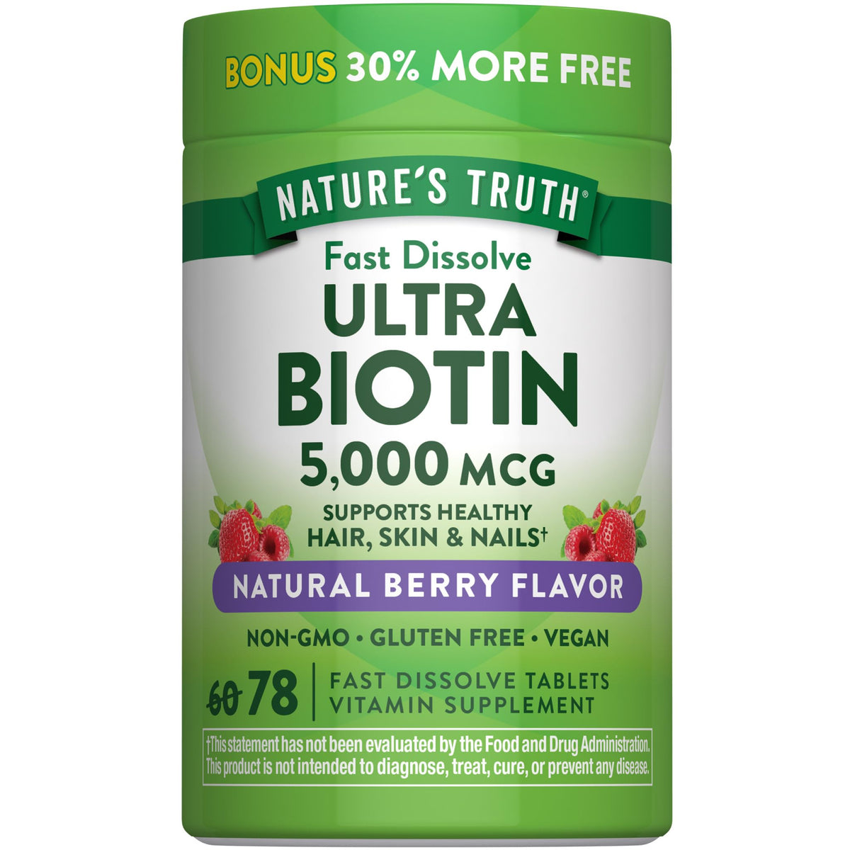 Nature's Truth Biotin 5000 mcg - 78 Tablets