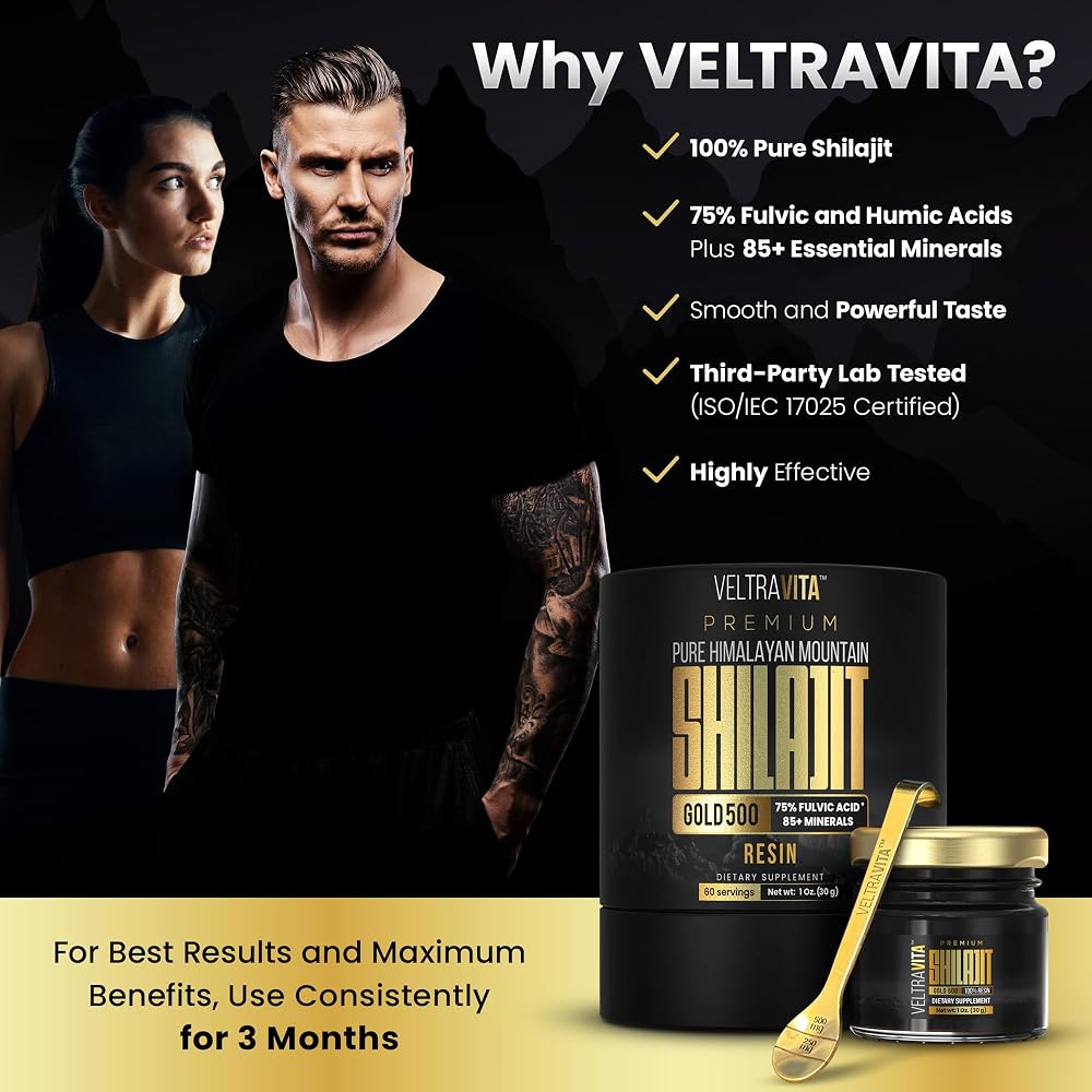 VeltraVita 100% Pure Himalayan Shilajit Resin Gold Grade - 30g - image 7