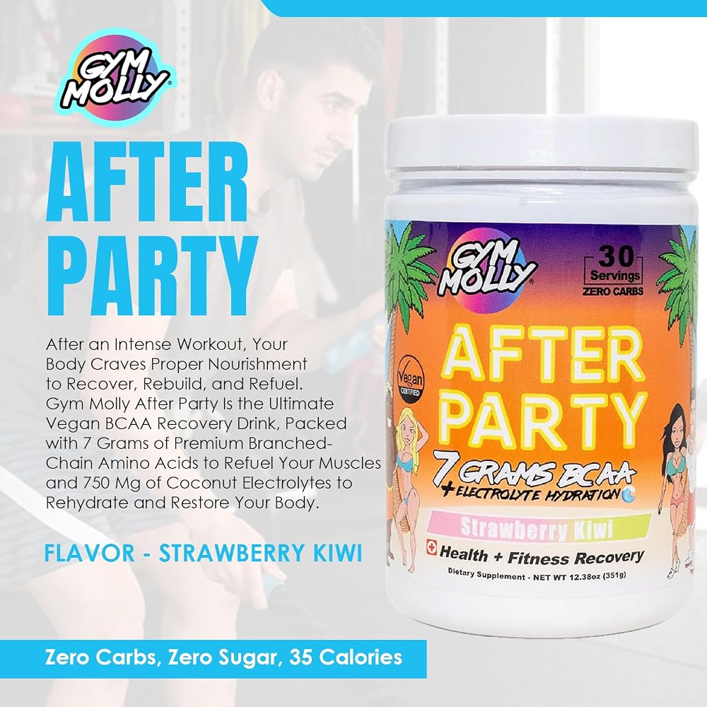 Gym Molly After Party Vegan BCAA Powder - 12.38 oz - image 2