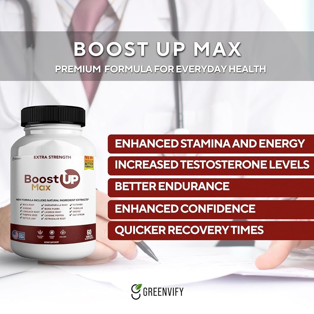 GREENVIFY Boost Up Max Male Health Supplement with Calcium & Zinc - 180 Capsules - image 7