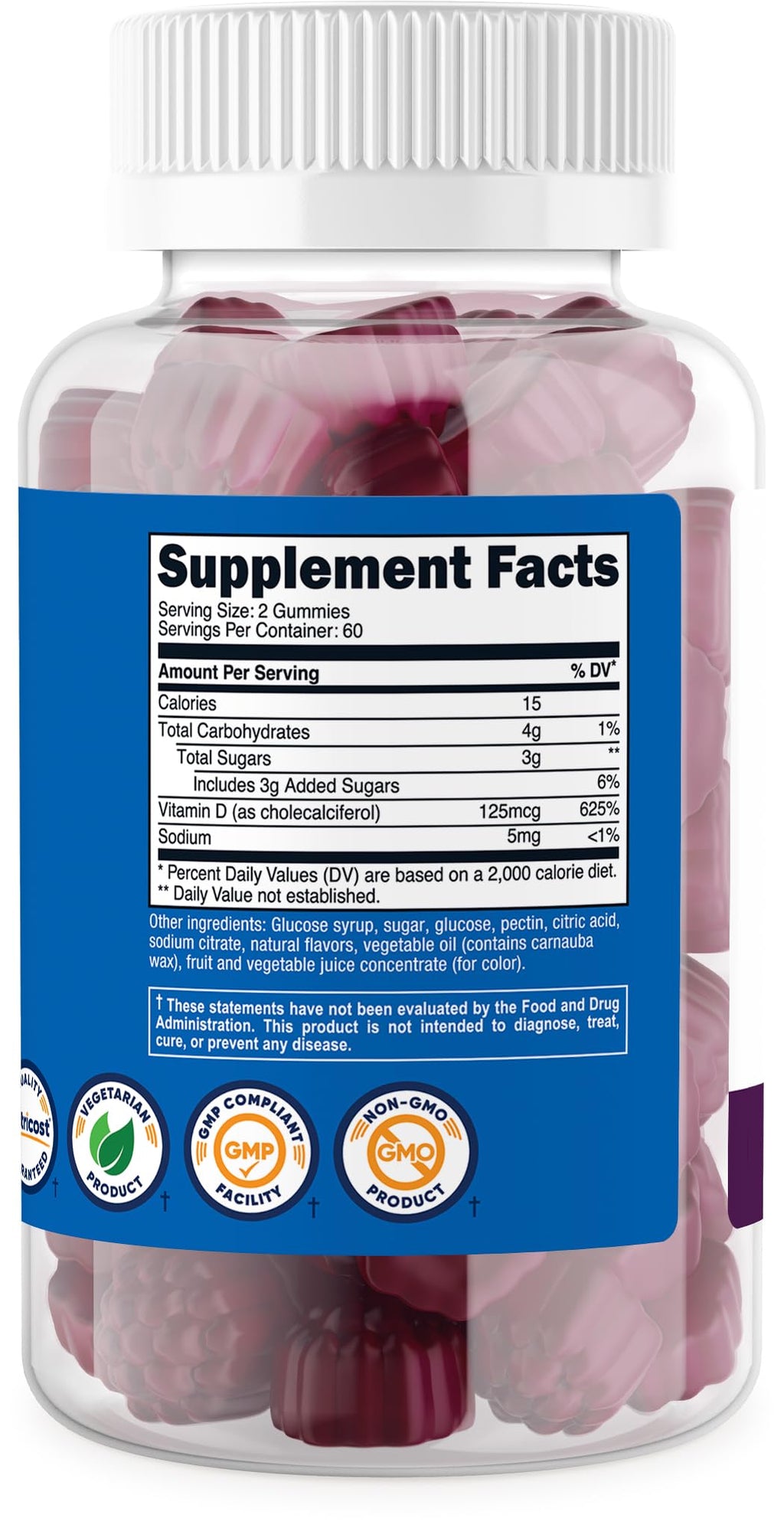 Nutricost Vitamin D3 Gummies 2500 IU - 120 Gummies - image 5