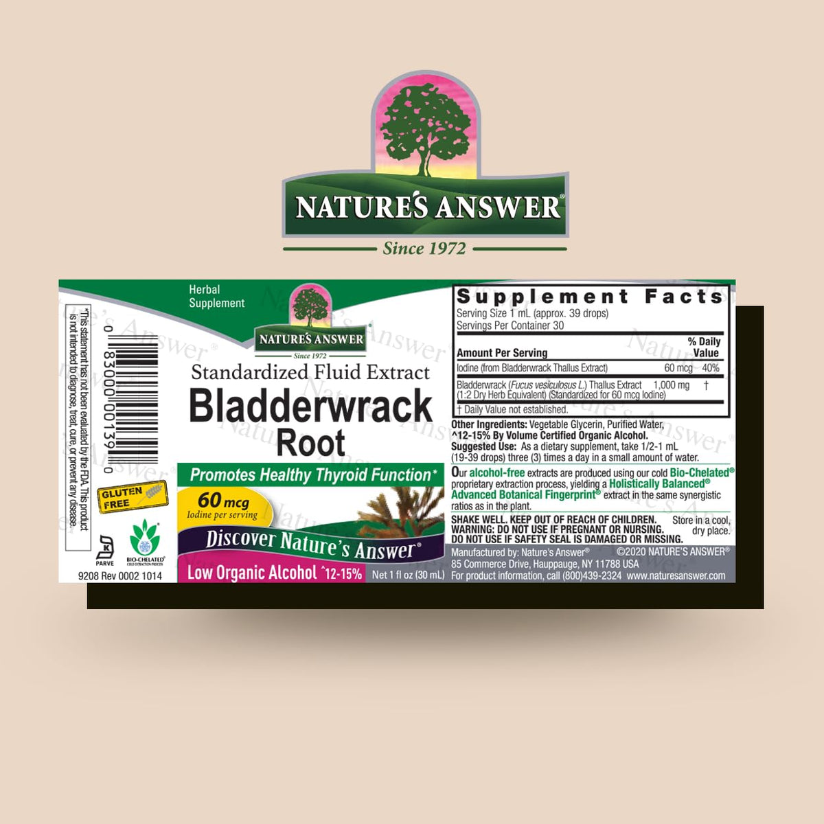 Nature's Answer Bladderwrack Thallus Liquid Extract - 1 Fl Oz - image 2
