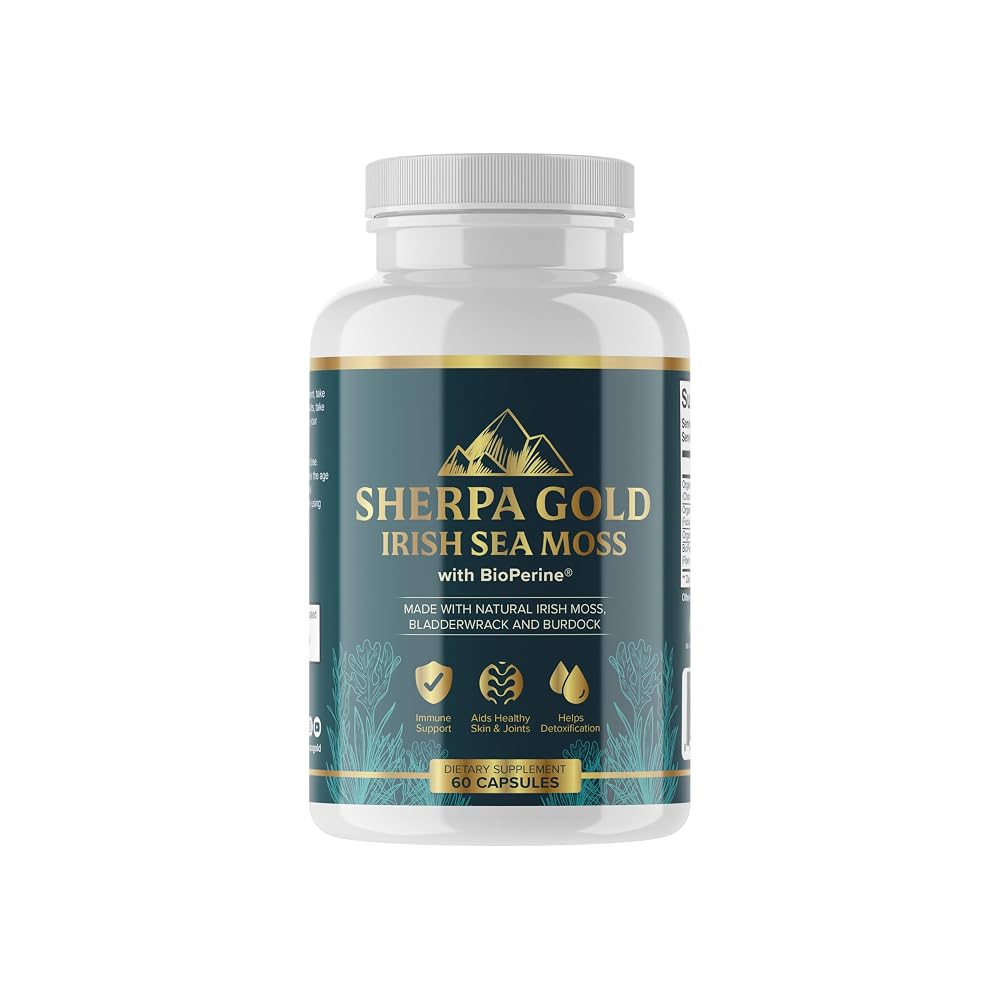 Sherpa Gold Organic Irish Sea Moss Capsules - 60 Capsules