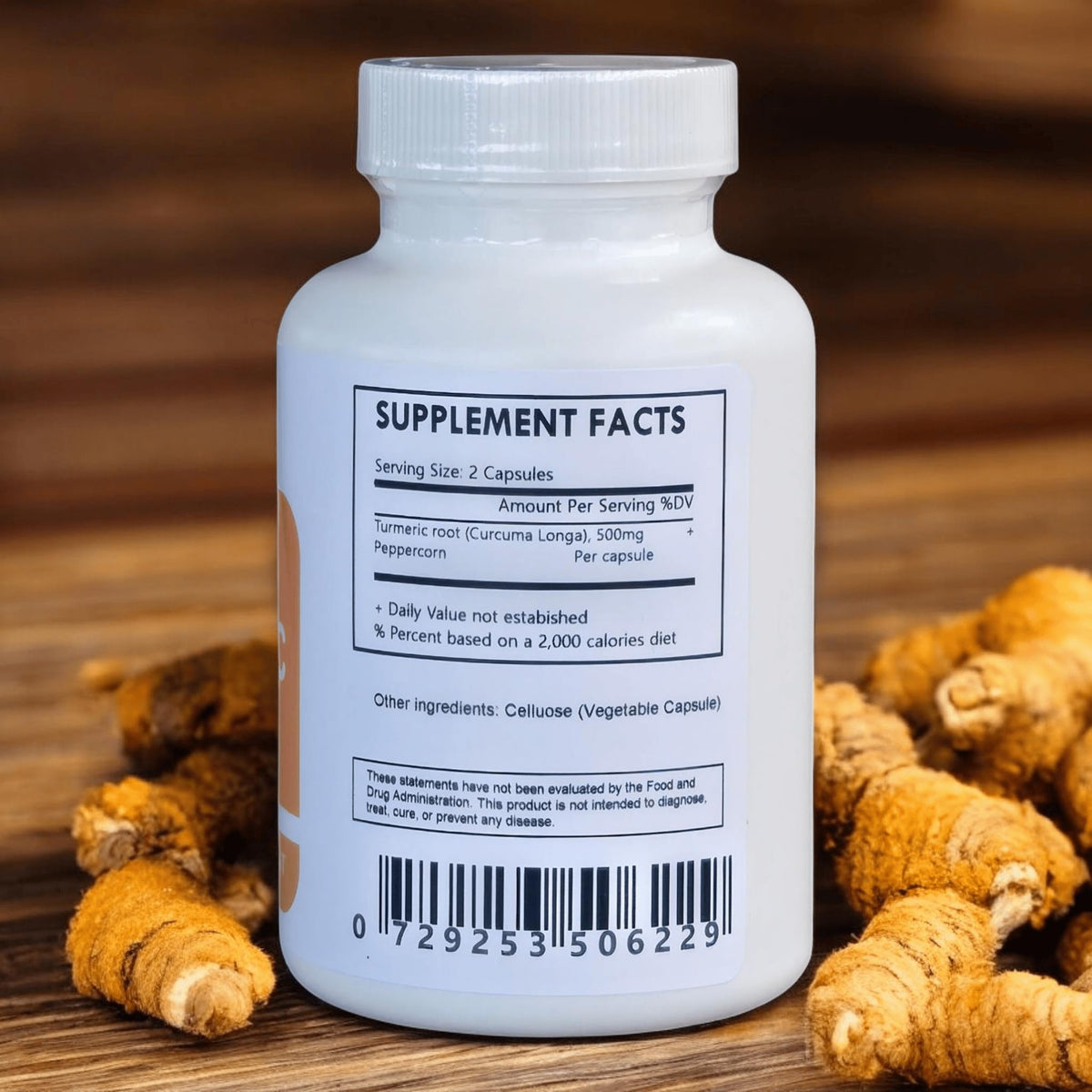 Herbal Island Organic Turmeric Powder Capsules - 60 Capsules - image 2