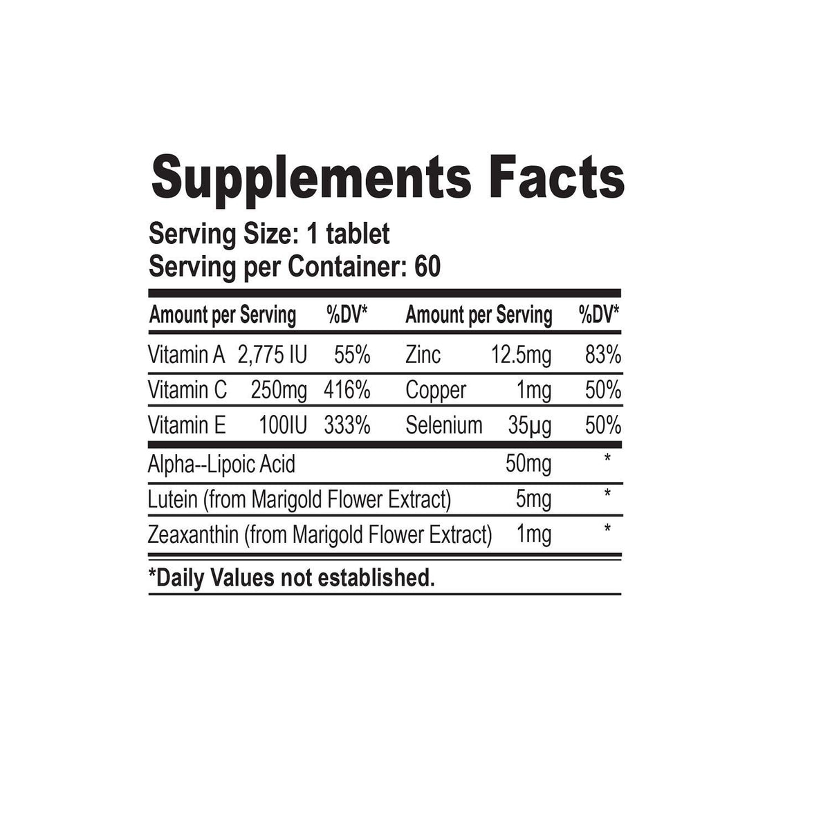 Organic Farms Vitamins Eyes Complex Vision Support - 60 Tablets - image 2