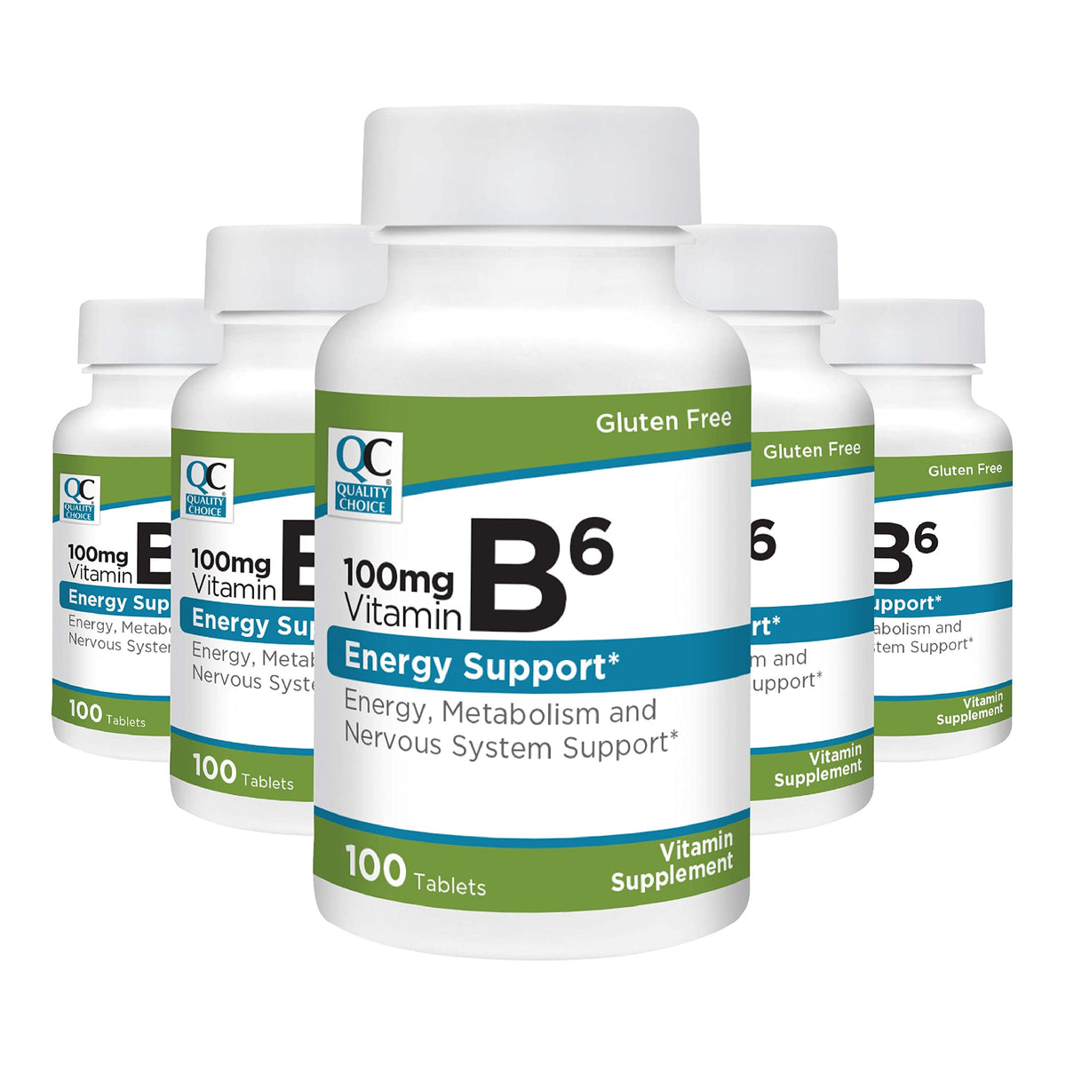 Quality Choice Vitamin B6 100 mg Tablets - 500 Count