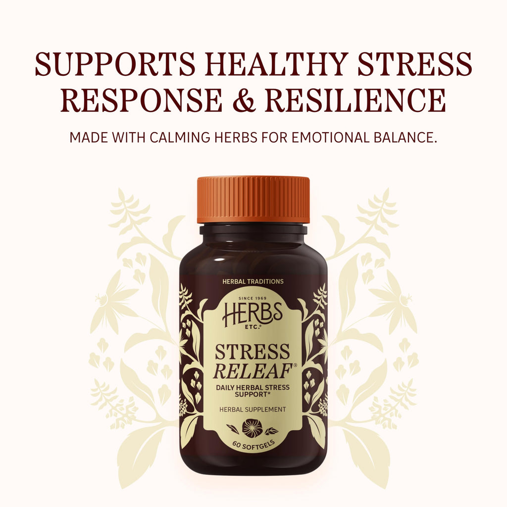 Herbs Etc. Stress ReLeaf Softgels Organic - 60 Softgels - image 3
