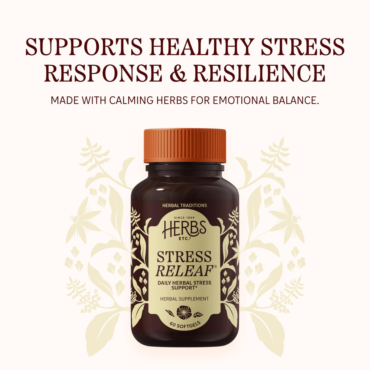 Herbs Etc. Stress ReLeaf Softgels Organic - 60 Softgels - image 3