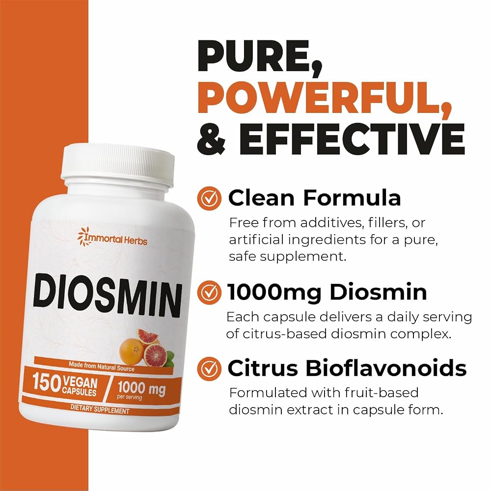 Immortal Herbs Pure Diosmin 1000mg Complex Formula - 150 Capsules - image 3