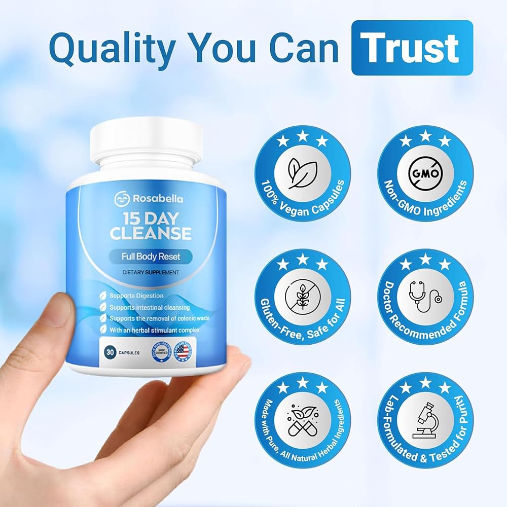 Rosabella 15 Day Cleanse Digestive Support - 30 Vegan Capsules - image 3