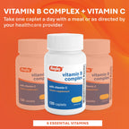 Rugby Vitamin B Complex with Vitamin C - 130 Caplets - image 3