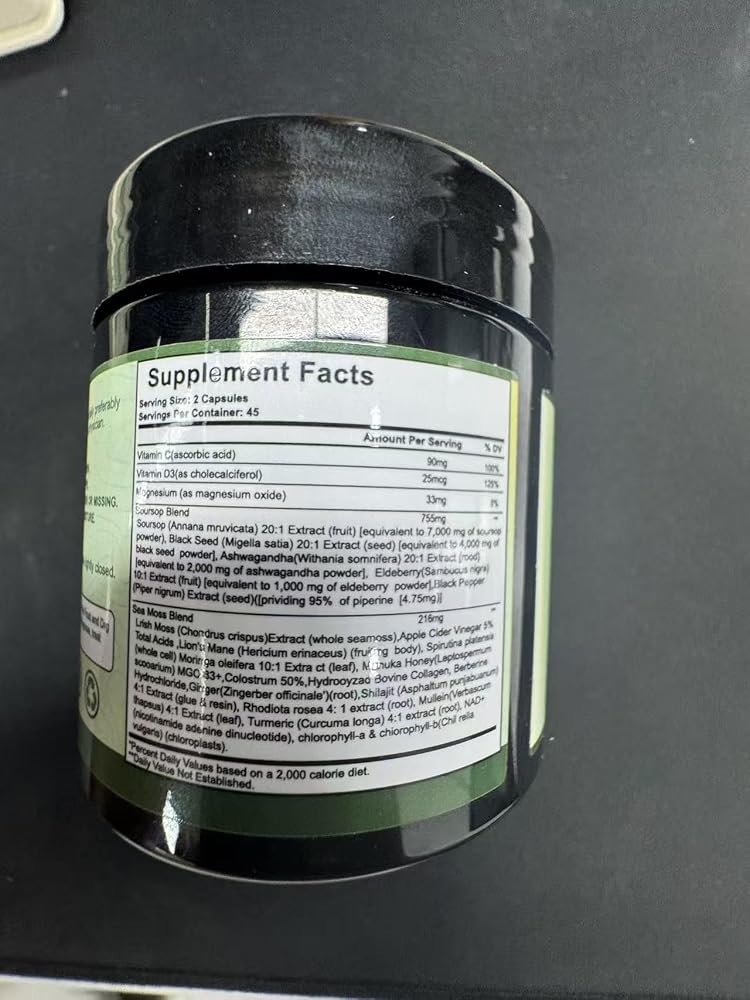 Nukupuns Soursop Graviola Capsules 24-in-1 Blend - 90 Capsules - image 6