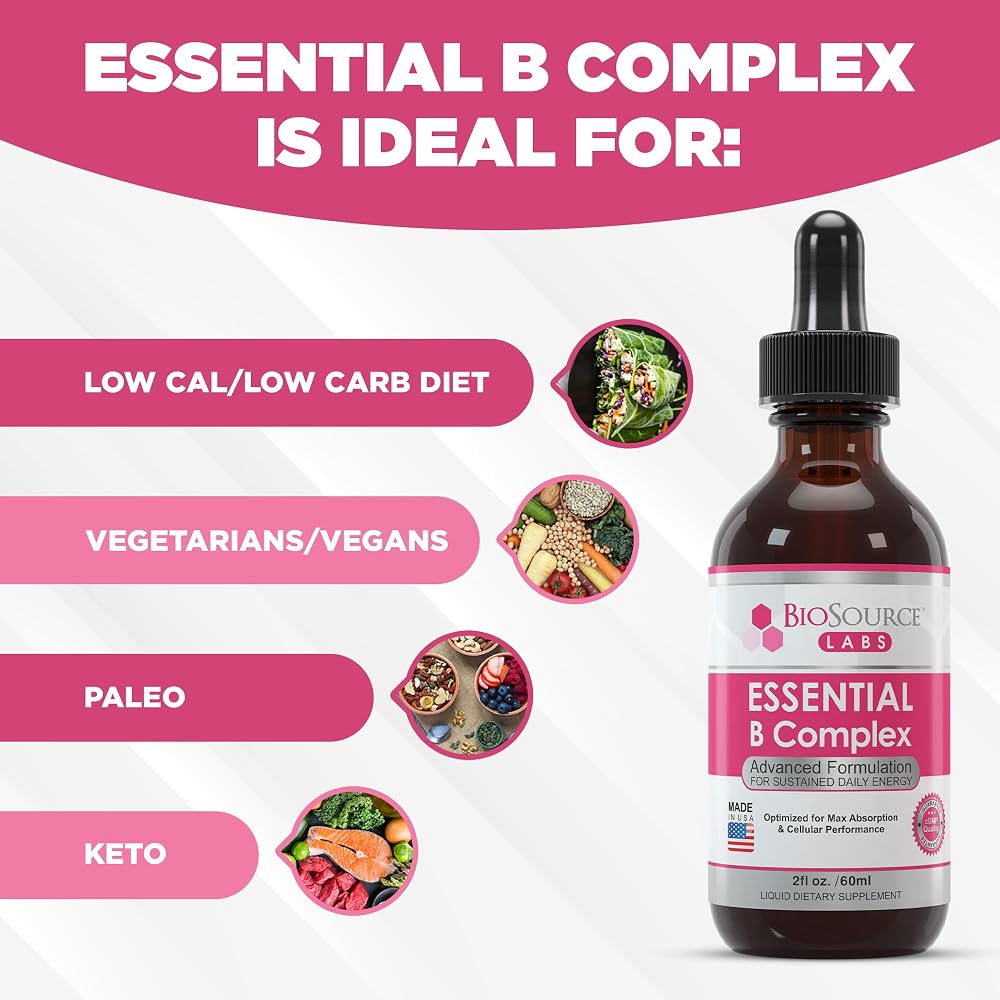 BioSource Labs Essential B Complex Liquid Drops Methyl B12 - 2 Fl Oz - image 8